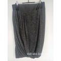 Women's knit pu decro skirt